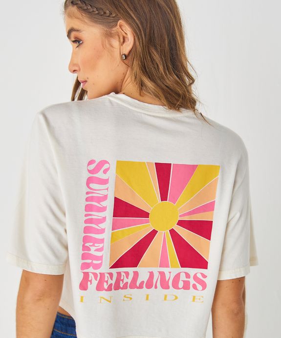 Camiseta Cropped Summer Feeling T10M