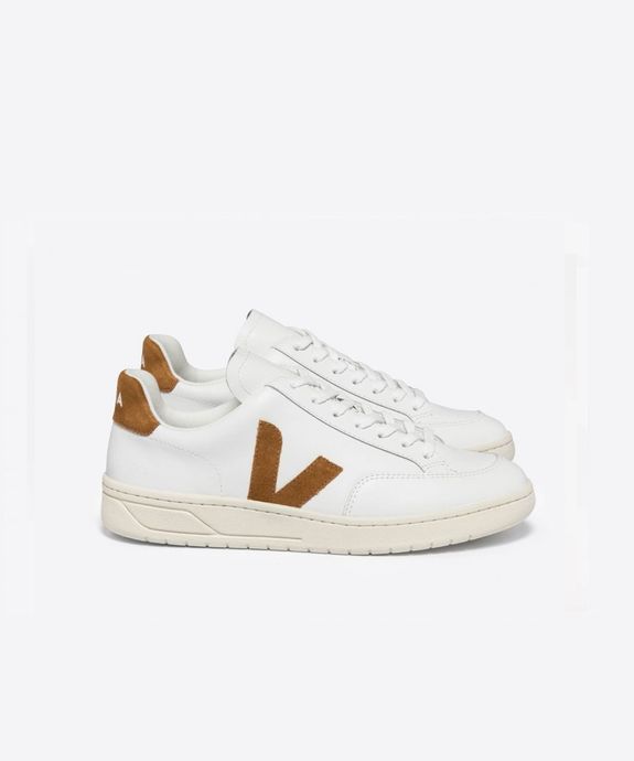 Tênis Veja V-12 Couro Extra White Camel