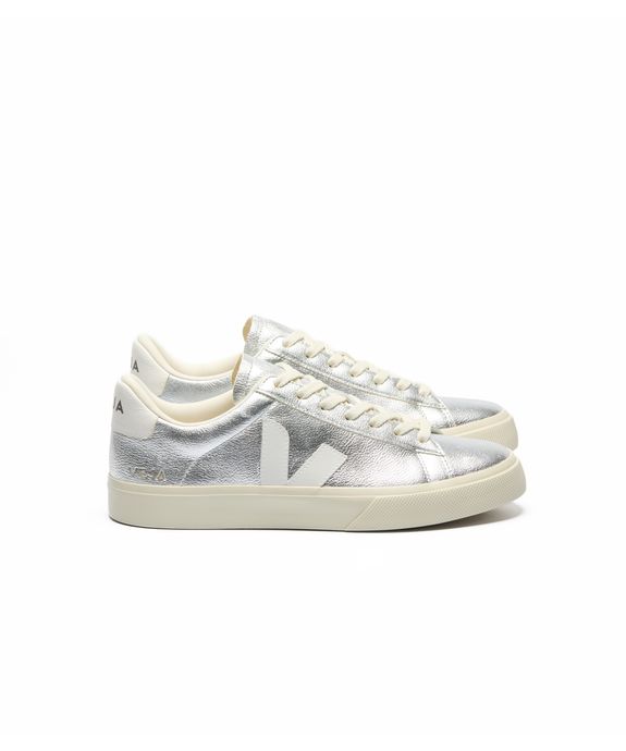 Tênis Veja Campo Chomefree Leath Silver