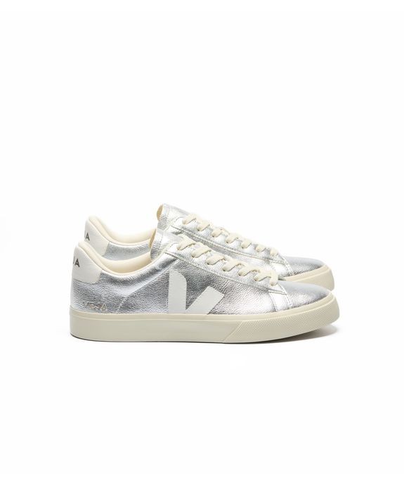 Tênis Veja Campo Chomefree Leath Silver