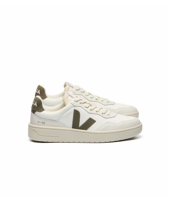 Tênis Veja V-90 B-Mesh White Kaki