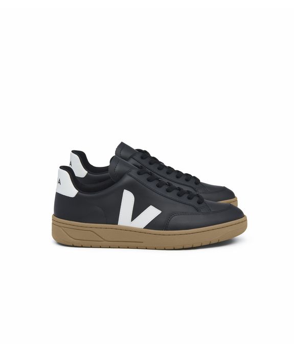 Tênis Veja V-12 Leather Black White Dune