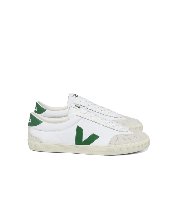 Tênis Veja Volley Canvas White Emeraude