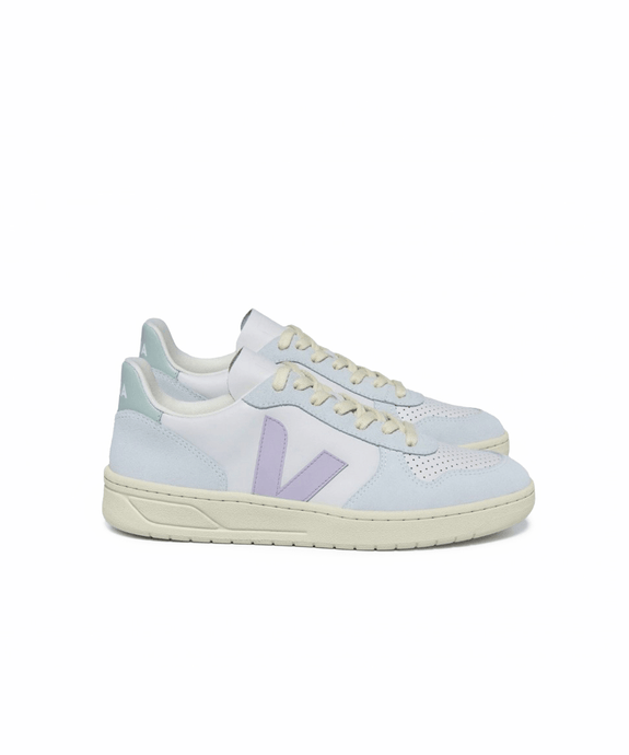 Tênis Veja V-10 Leath Gravel Parme Menthol